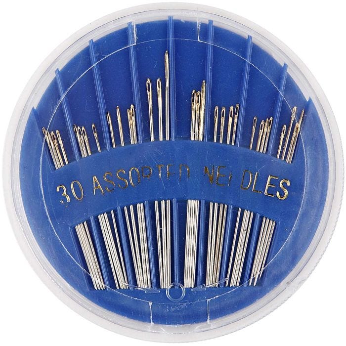 Aghi per cucire, dim. 3-7, L: 35-45 mm, 30 pz/ 1 conf.
