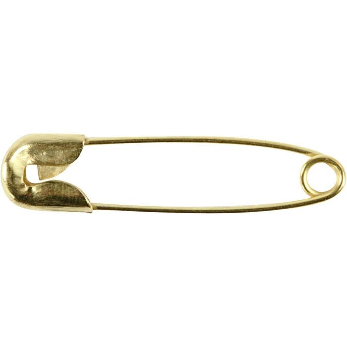 Spille da balia , L: 22 mm, spess. 0,6 mm, oro, 100 pz/ 1 conf.