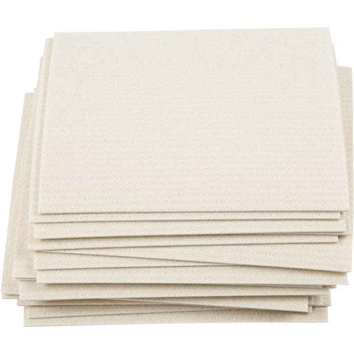 Panno in spugna, misura 17x19,5 cm, avorio, 20 pz/ 1 conf.