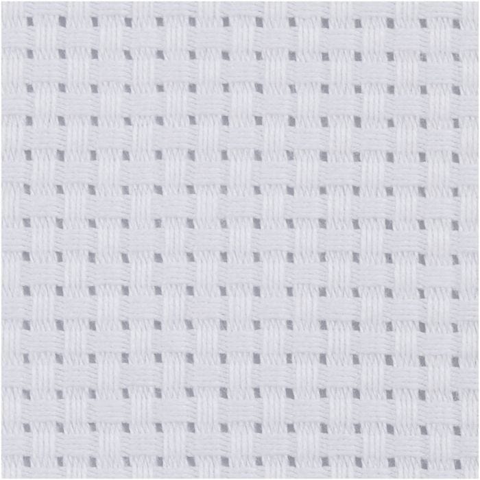 Tela Aida, misura 50x50 cm, 35 quadrati per 10 cm , bianco, 1 pz