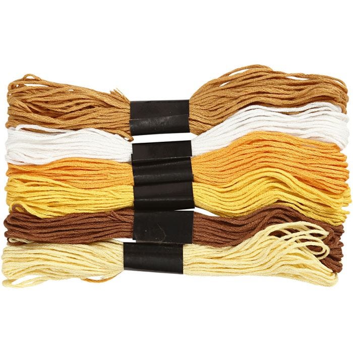 Filo da Ricamo, spess. 1 mm, dorato, 6 pacch./ 1 conf.