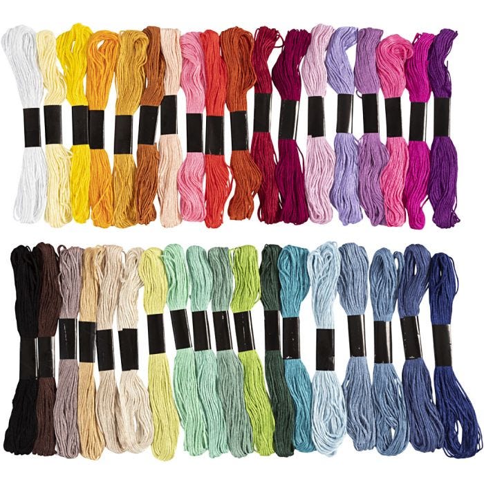 Filo da Ricamo, spess. 1 mm, colori asst., 42 pacch./ 1 conf.