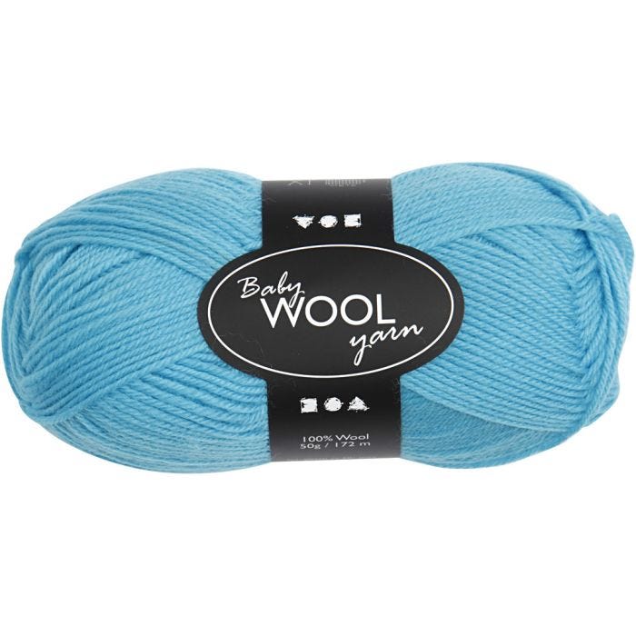 Filato Baby, L: 172 M, turchese, 50 g/ 1 gom.