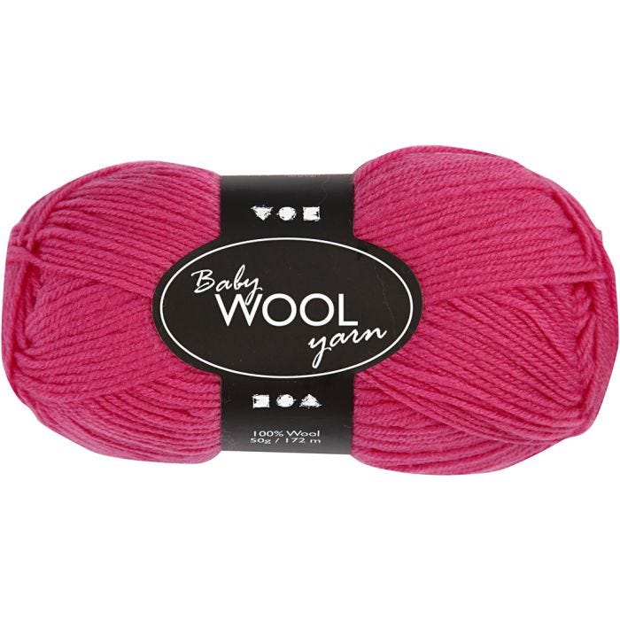 Filato Baby, L: 172 M, cerise, 50 g/ 1 gom.