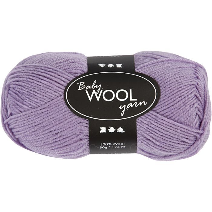 Filato Baby, L: 172 M, viola, 50 g/ 1 gom.