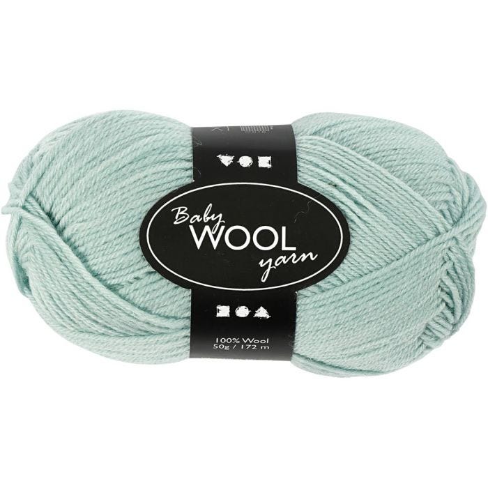 Filato Baby, L: 172 M, verde chiaro, 50 g/ 1 gom.