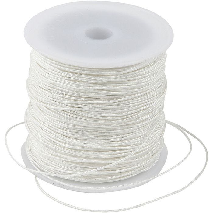 Corda in Poliestere, spess. 0,8 mm, bianco, 50 m/ 1 rot.