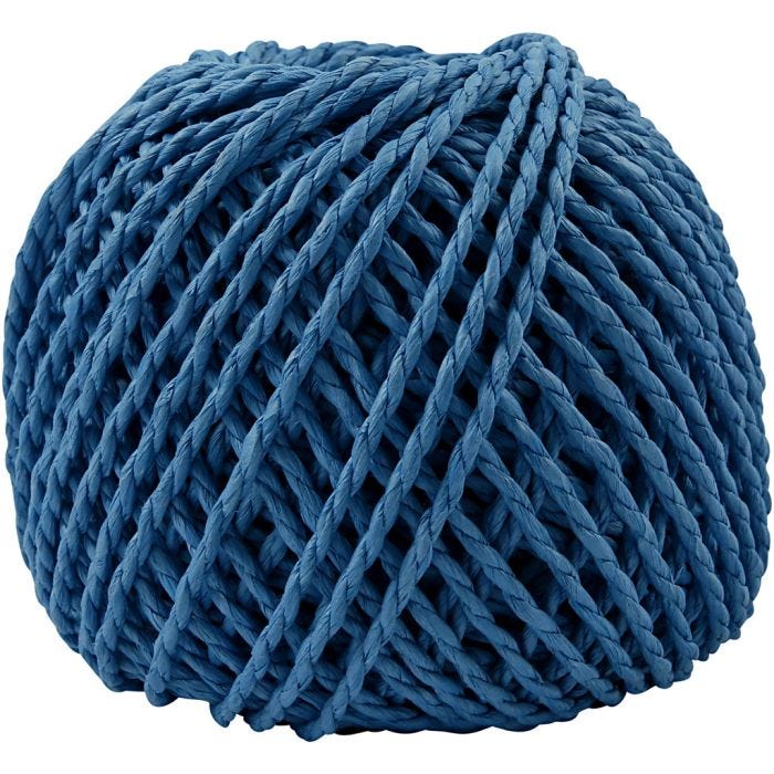 Filo di Carta, spess. 2,5-3 mm, blu scuro, 150 g, 40 m/ 1 gom.
