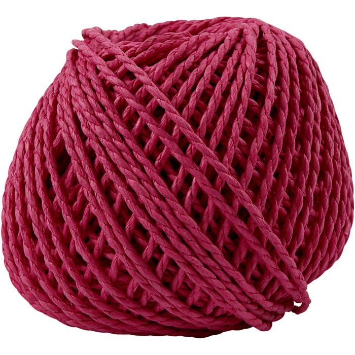 Filo di Carta, spess. 2,5-3 mm, rosa, 150 g, 40 m/ 1 gom.