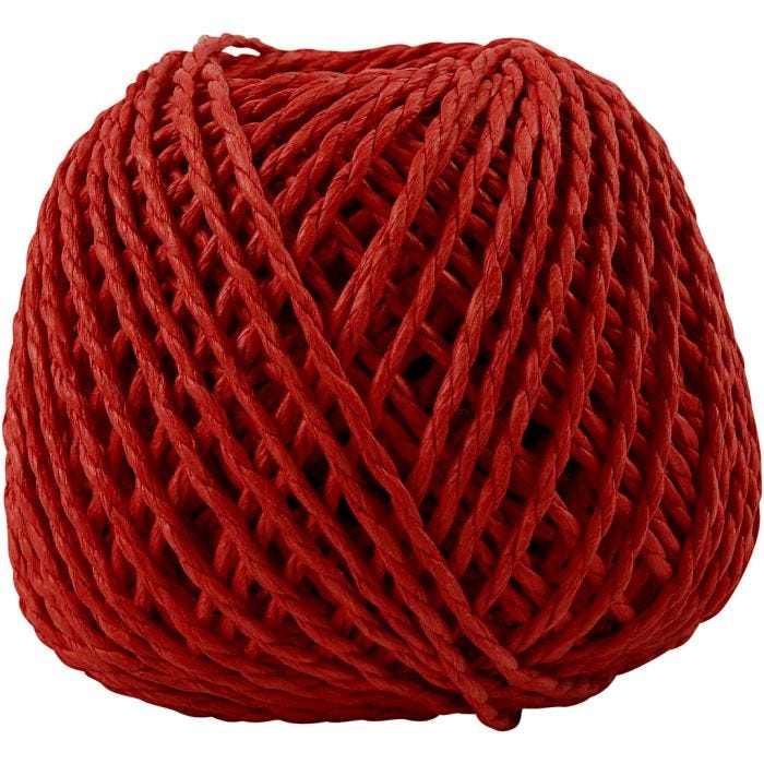 Filo di Carta, spess. 2,5-3 mm, rosso, 150 g, 40 m/ 1 gom.