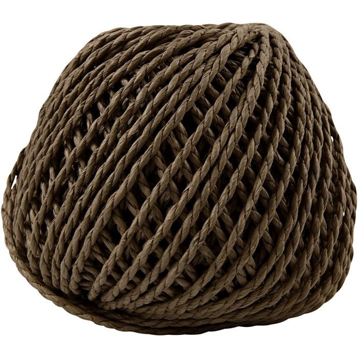 Filo di Carta, spess. 2,5-3 mm, marrone scuro, 150 g, 40 m/ 1 gom.