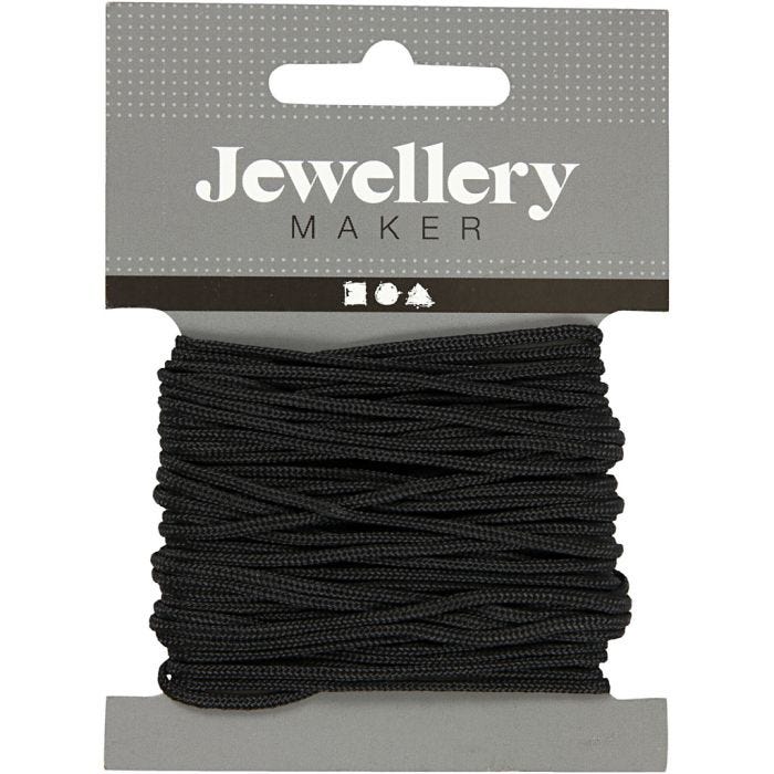 Corda di Nylon, spess. 2 mm, nero, 8 m/ 1 rot.