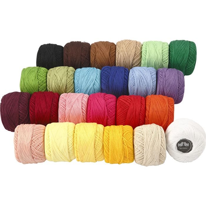 Filo di Cotone Mercerizzato, colori asst., 24x20 g/ 1 conf.