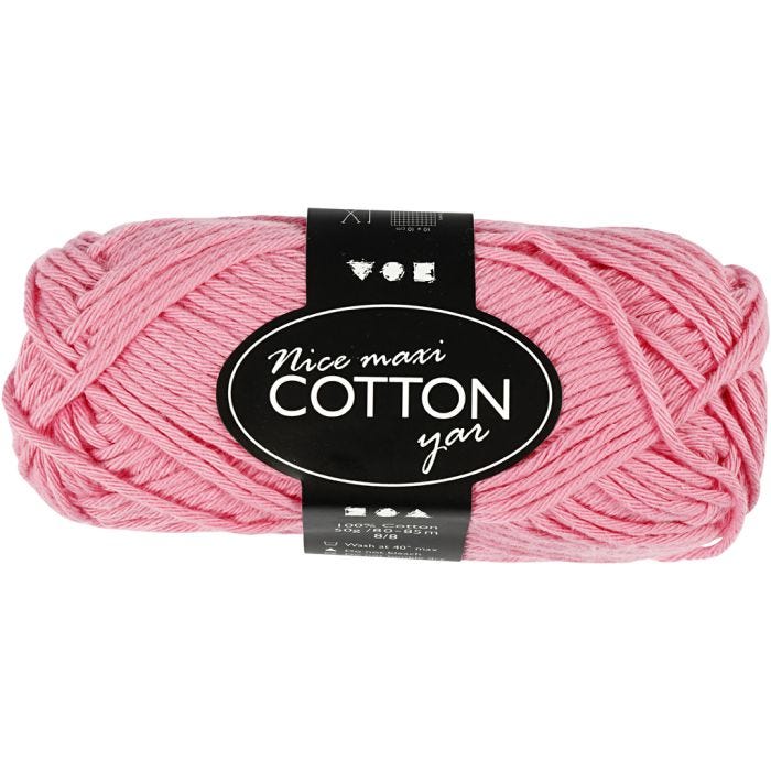 Filo di cotone, dim. 8/8, L: 80-85 M, misura maxi, rosso chiaro, 50 g/ 1 gom.