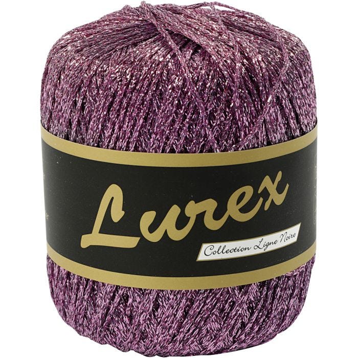Filo in Lurex, L: 160 M, viola, 25 g/ 1 gom.