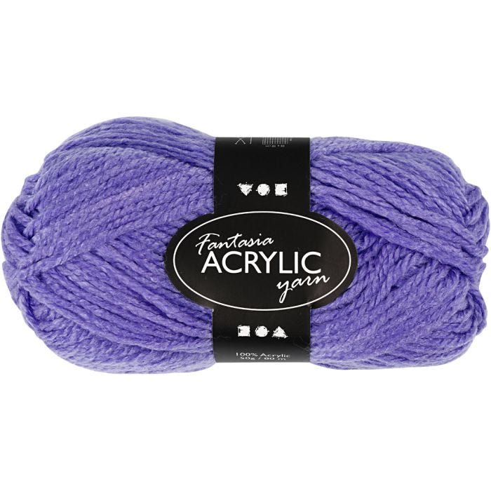 Filo acrilico Fantasia, L: 80 M, viola, 50 g/ 1 gom.