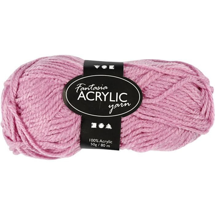 Filo acrilico Fantasia, 80 M, rosato, 50g/ 1 gom.