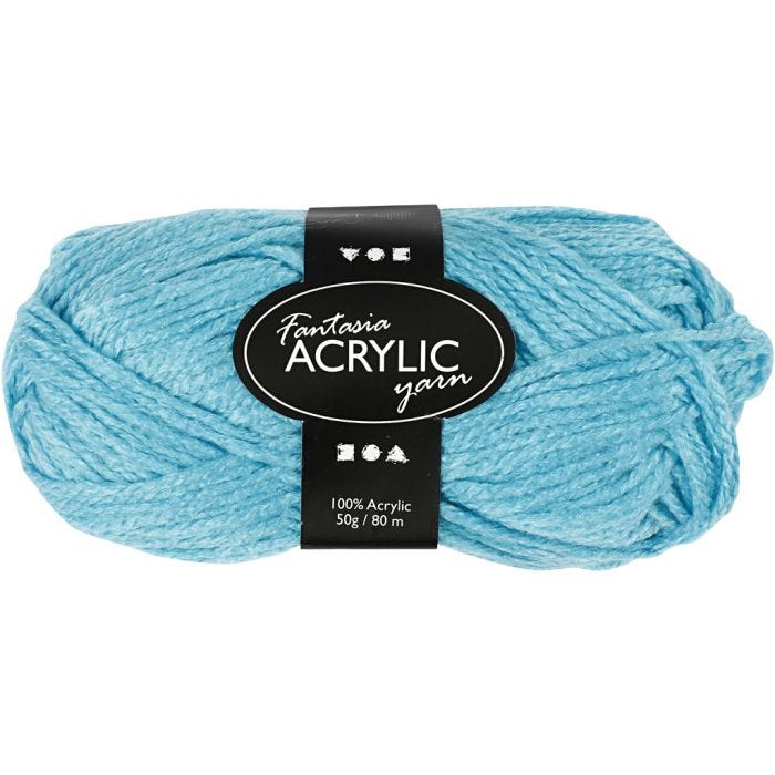 Filo acrilico Fantasia, L: 80 M, turchese, 50g/ 1 gom.