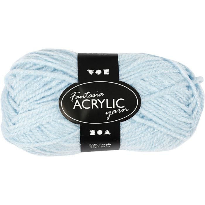 Filo acrilico Fantasia, L: 80 M, azzurro, 50 g/ 1 gom.