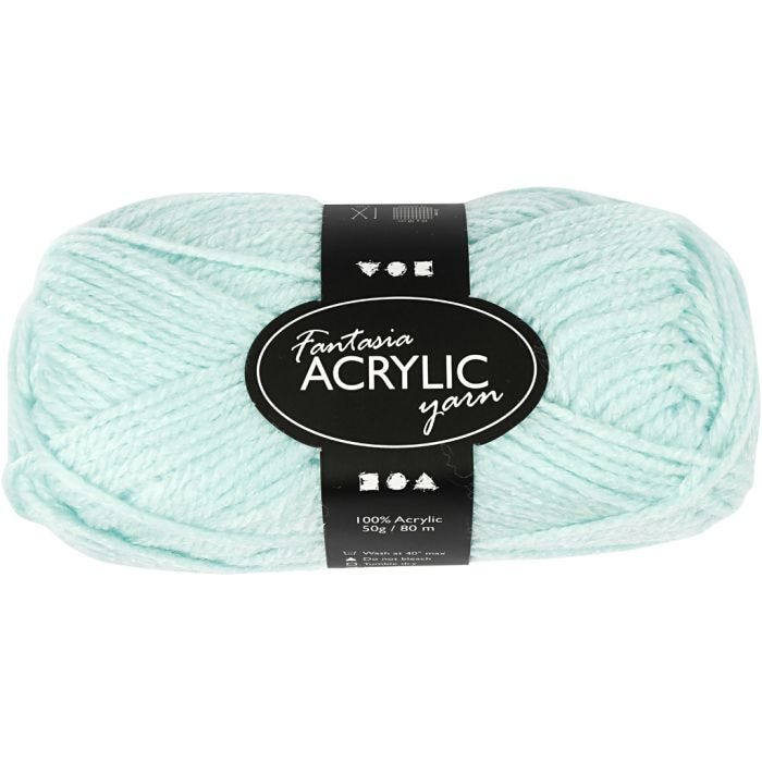 Filo acrilico Fantasia, L: 80 M, verde menta, 50 g/ 1 gom.