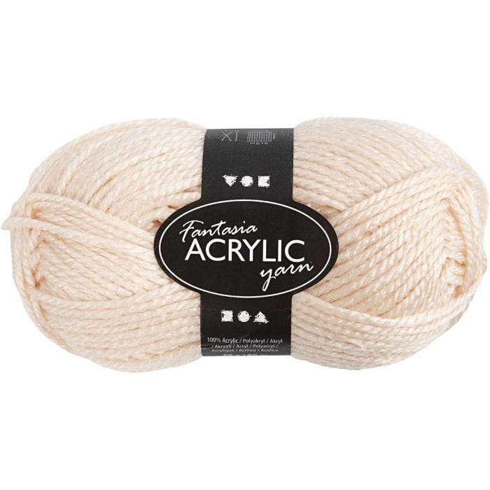 Filo acrilico Fantasia, L: 80 M, rosa chiaro, 50 g/ 1 gom.