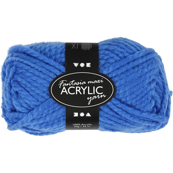 Filo acrilico Fantasia, 35 M, Maxi, blu, 50g/ 1 gom.