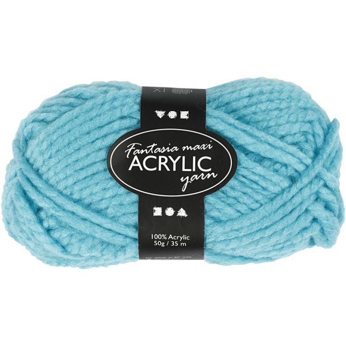 Filo acrilico Fantasia, 35 M, Maxi, turchese, 50g/ 1 gom.