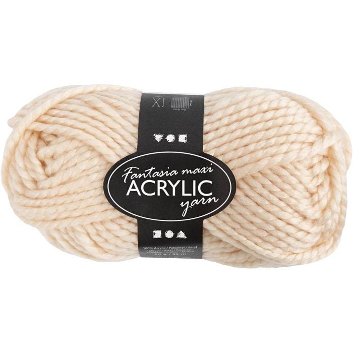 Filo Acrilico Fantasia, L: 35 M, Maxi, rosa chiaro, 50 g/ 1 gom.