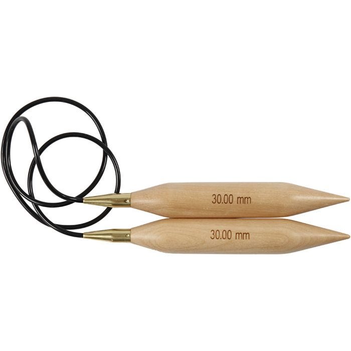Ferro da maglia circolare, L: 150 cm, misura 30 mm, 1 pz