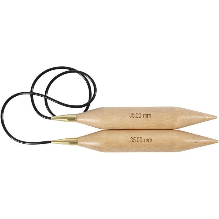 Ferro da maglia circolare, 150 cm, 35 mm, 1 pz