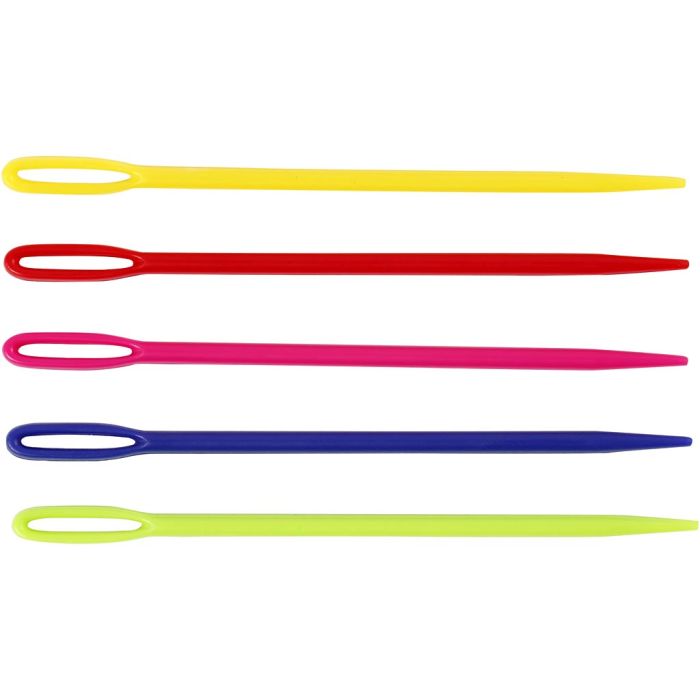 Yarn needle, L: 7 cm, colori asst., 5 pz/ 1 conf.