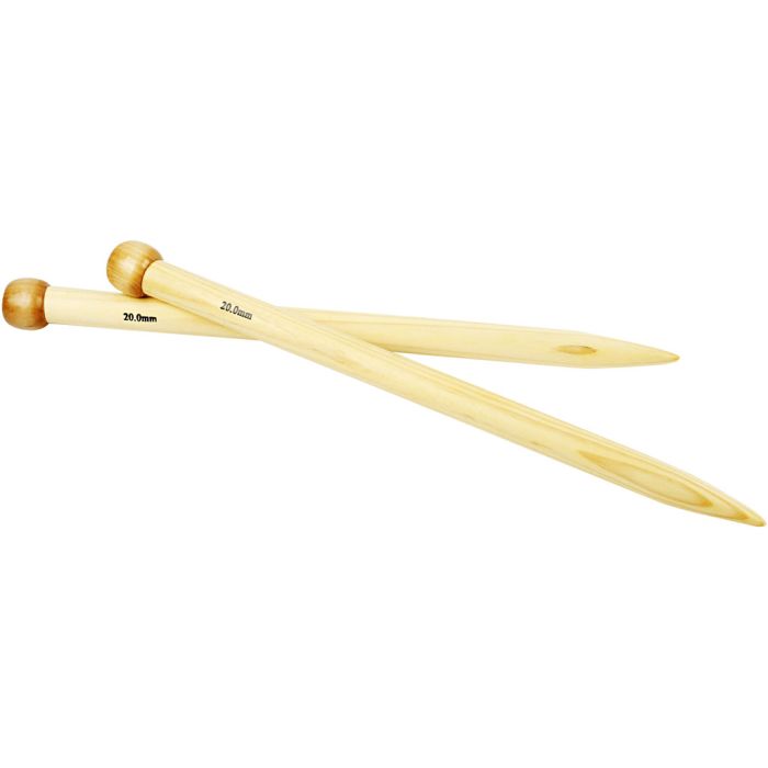 Ferri da maglia, 35 cm, 20 mm, 1 paio