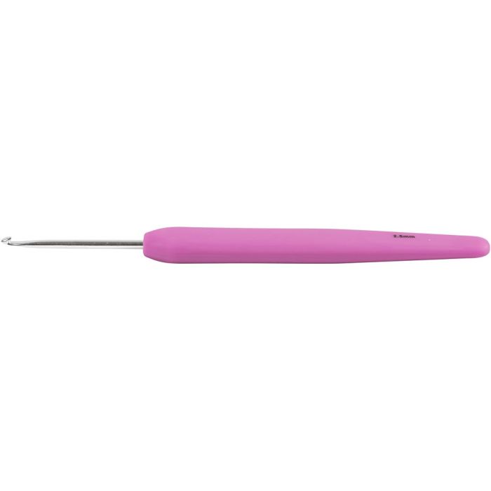 Uncinetto, 2,5, L: 13,3 cm, misura 2,5 mm, rosso chiaro, 1 pz