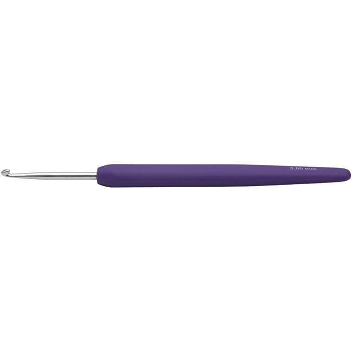 Uncinetto, 3, L: 13,3 cm, misura 3 mm, viola, 1 pz