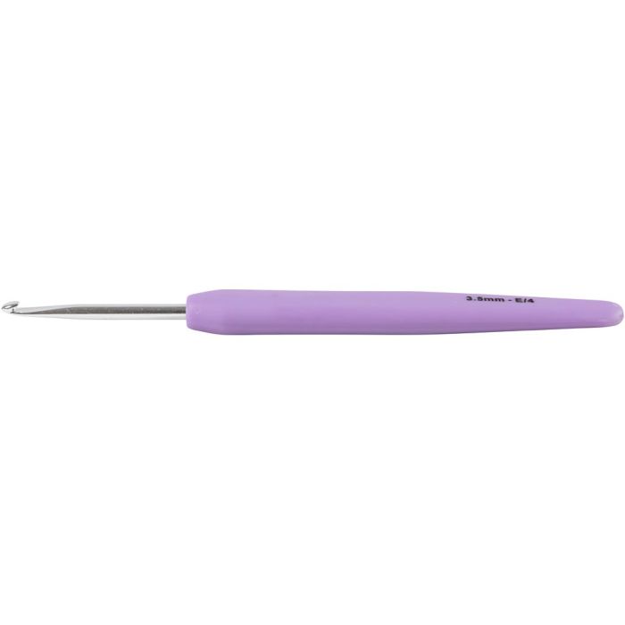 Uncinetto, dim. 3,5, L: 13,3 cm, misura 3,5 mm, lilla chiaro, 1 pz