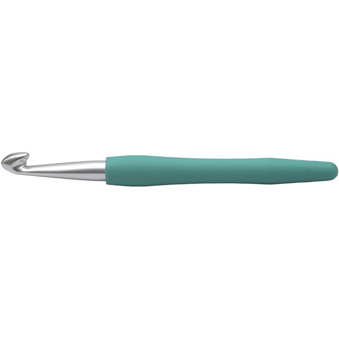 Uncinetto, 10, L: 16 cm, misura 10 mm, verde, 1 pz
