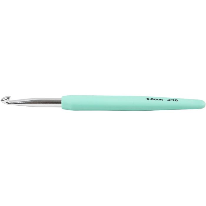 Uncinetto, dim. 6, L: 13,3 cm, misura 6 mm, turchese, 1 pz