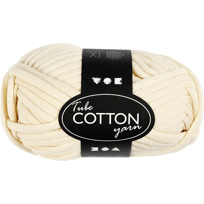 Filo tubolare in cotone, 45 M, avorio, 100g/ 1 gom.