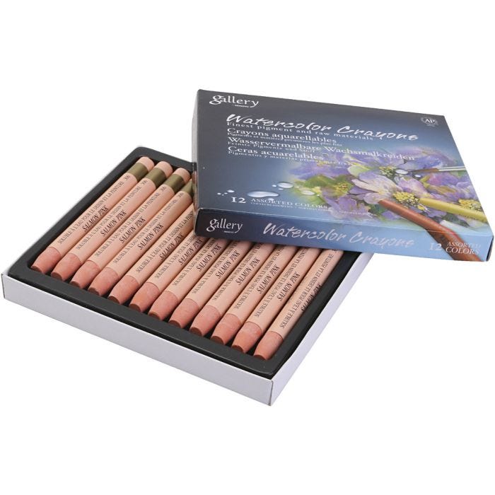 Pastelli acquerellabili, salmone, 12 pz/ 1 conf.