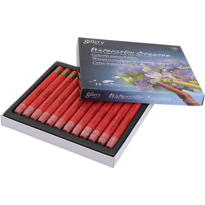 Pastelli acquerellabili, scarlatto, 12 pz/ 1 conf.