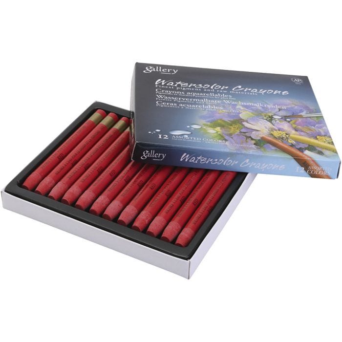 Pastelli acquerellabili, rosso, 12 pz/ 1 conf.
