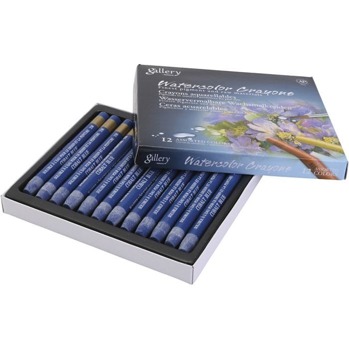 Pastelli acquerellabili, blu cobalto (338), 12 pz/ 1 conf.