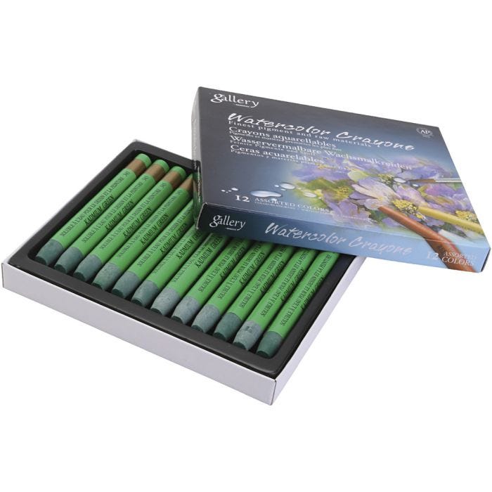 Pastelli acquerellabili, verde cadmio (345), 12 pz/ 1 conf.