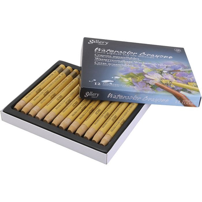 Pastelli acquerellabili, giallo ocra, 12 pz/ 1 conf.