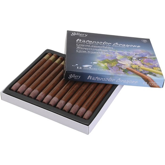 Pastelli acquerellabili, marrone, 12 pz/ 1 conf.