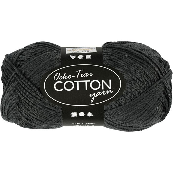Filato di cotone, dim. 8/4, L: 170 M, antracite, 50 g/ 1 gom.