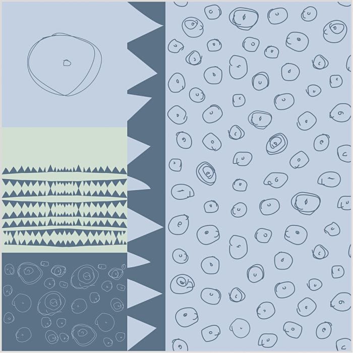 Stoffa, L: 145 cm, 140 g, blu, 1 risma