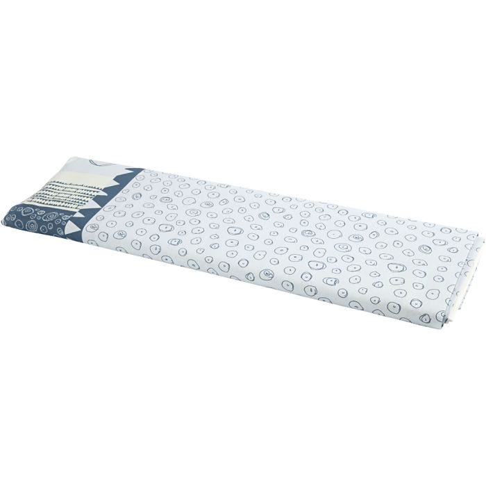 Stoffa, L: 145 cm, 140 g, blu, 10 m/ 1 rot.