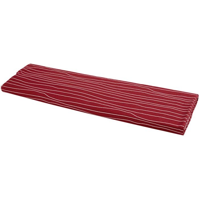 Stoffa, L: 145 cm, 140 g, rosso/bianco, 10 m/ 1 rot.