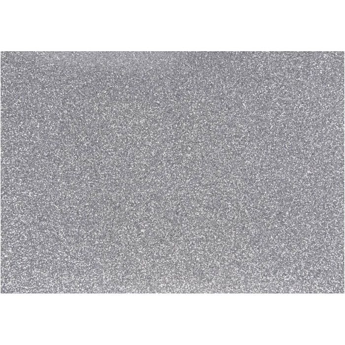 Pellicola da stirare, A5, foglio 148x210 mm, glitter, argento, 1 fgl.